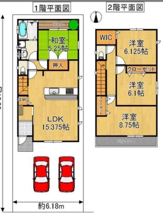 無料駐車場がある楽し一軒家－名古屋幸福の家 Nagoya Buitenkant foto